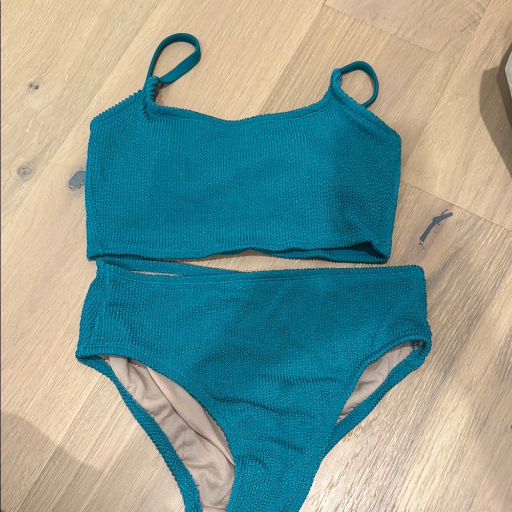 Kona Sol Turquoise and Beige Bikini